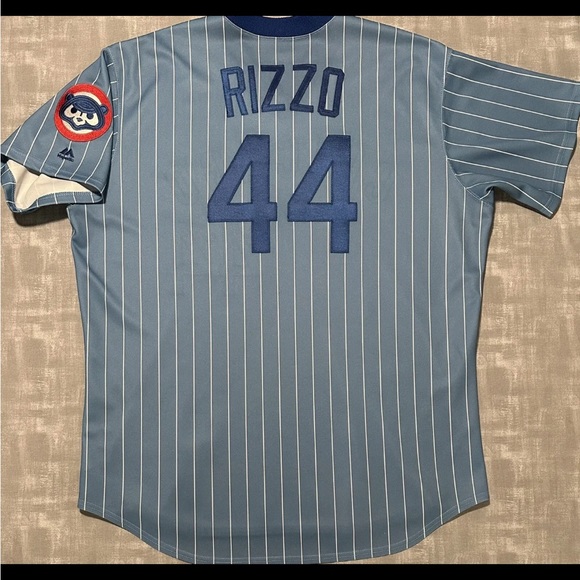 Authentic Majestic MLB Chicago Cubs Anthony Rizzo Baseball Jersey - Picture 2 of 11